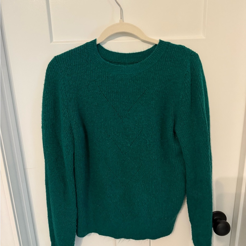 LOFT Teal Crew Neck Sweater